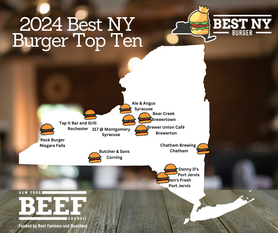 Top Ten Announced in 8th Annual Best NY Burger Competition 