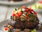 greek style beef stuffed portobello mushrooms apps